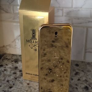 NEW Paco Rabanne Gold Metallic 1 Million Men’s Fragrance Bottle